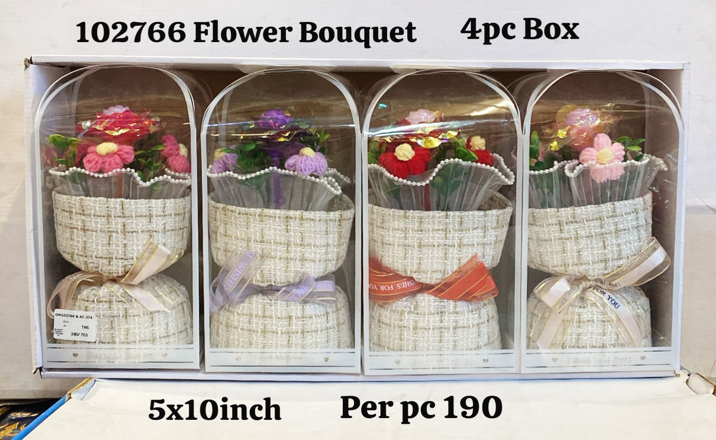 102766 flower bouquet 4pc box(5x10inch)