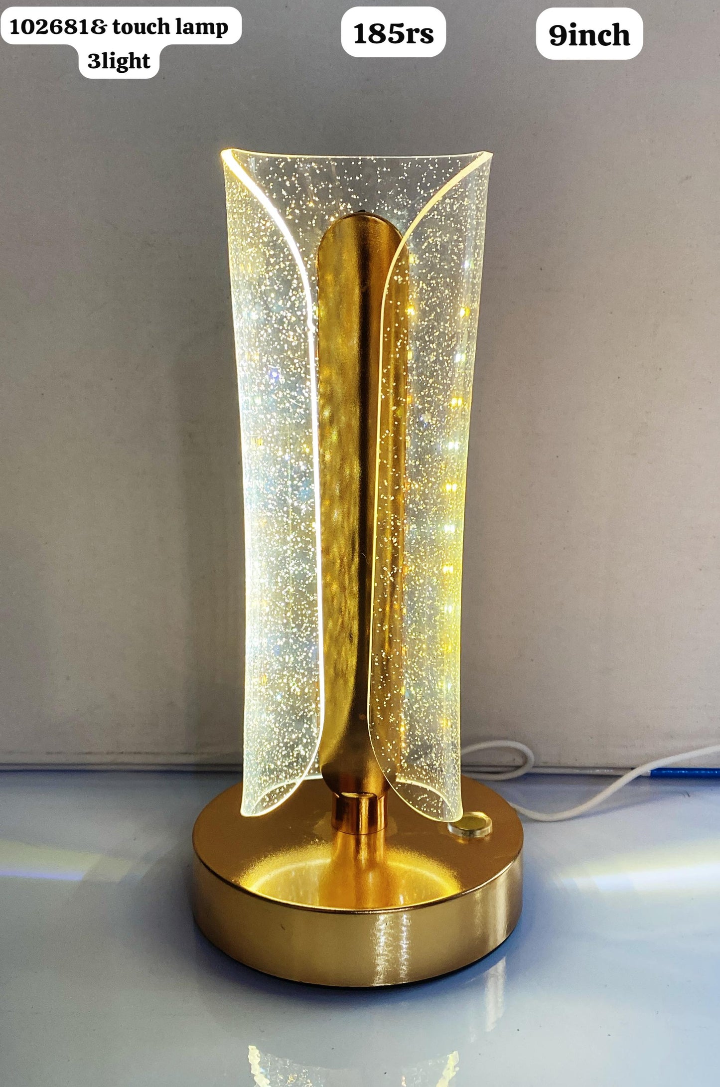 102681& touch lamp 3light(9inch)