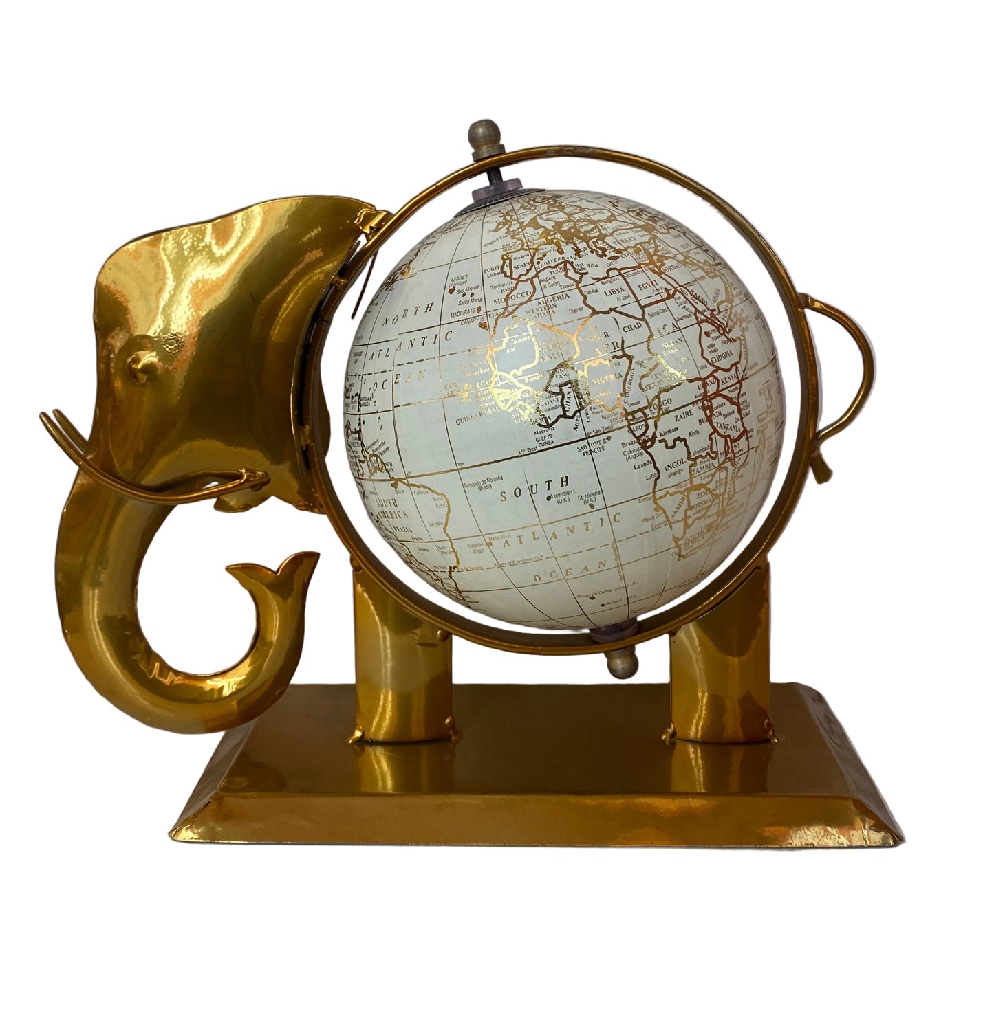 4003 Metal Table elephant Globe (8x10inch)
