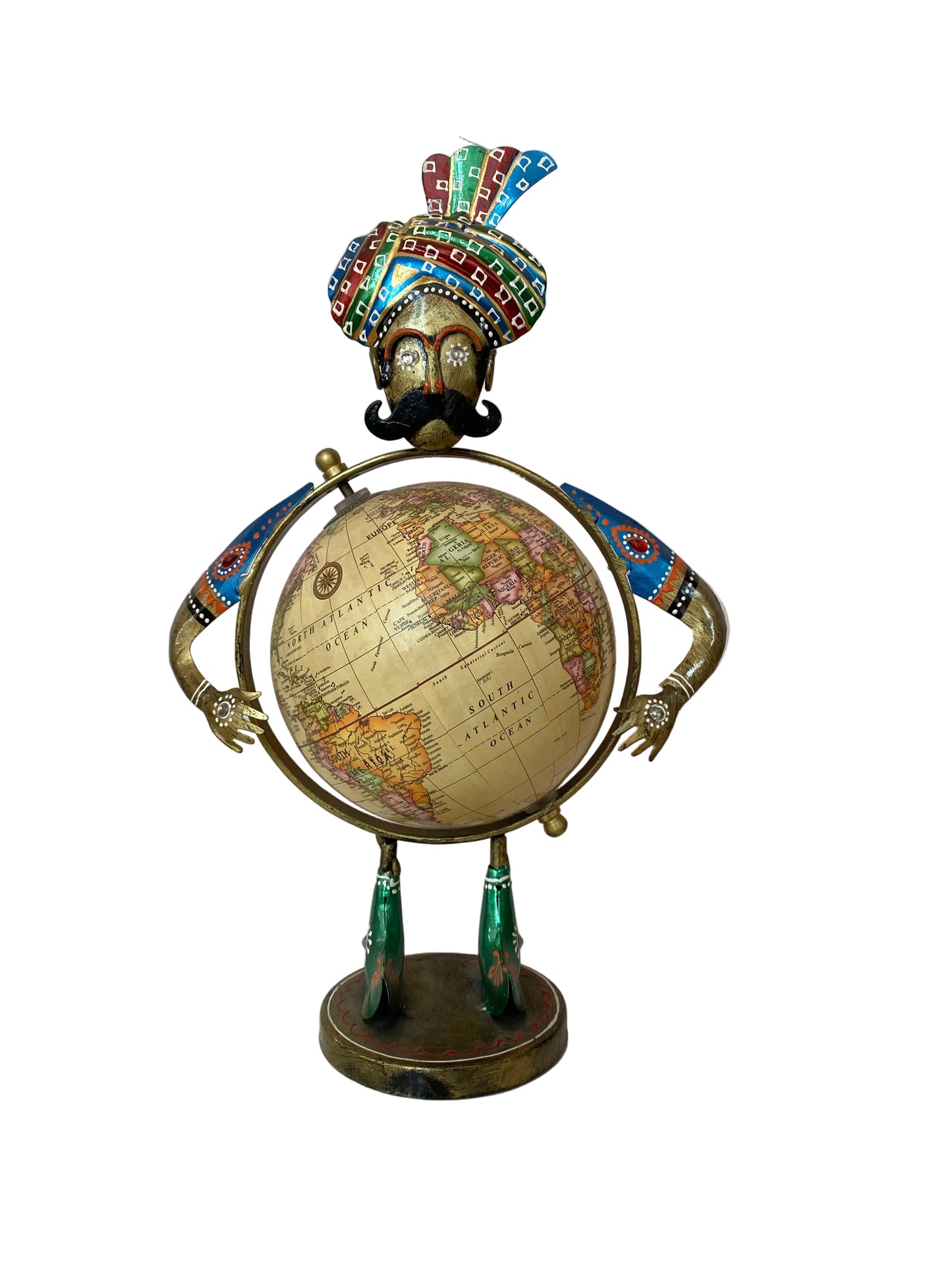 M 5089 Man Metal Globe (9x13inch)