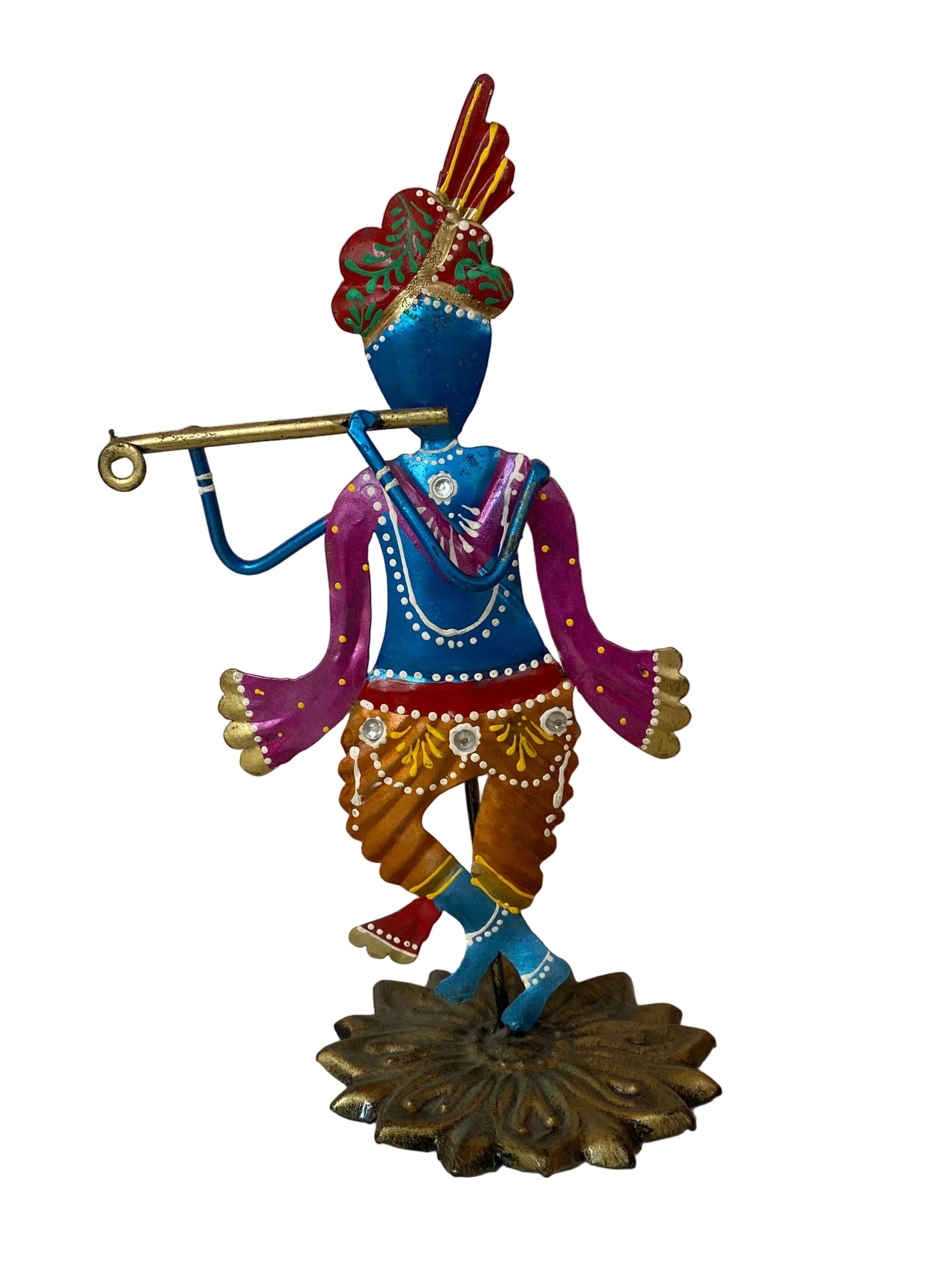 4016 Metal Table Decor Krishna (9.5inch)