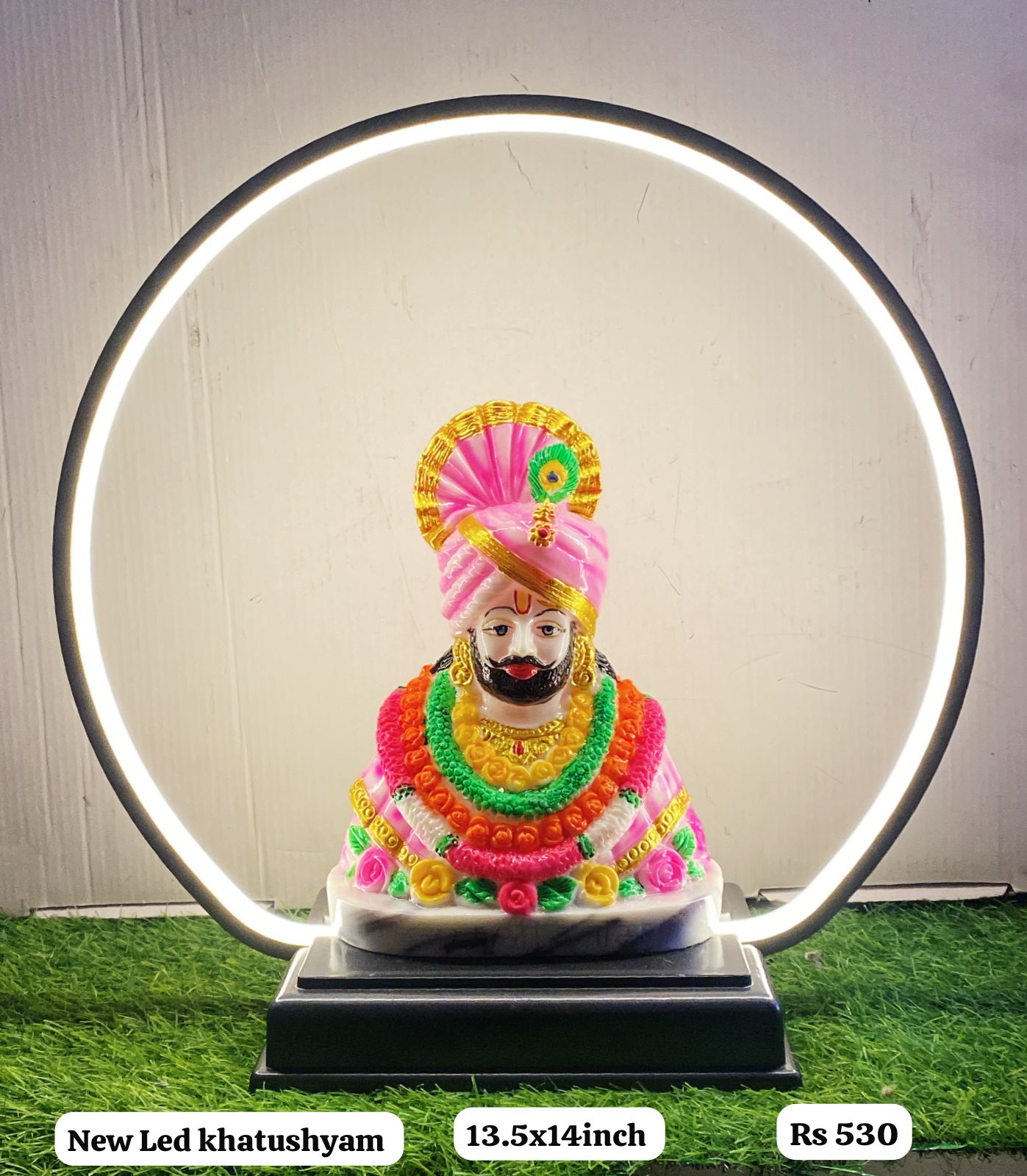 New led khatu shyam (13.5x14inch)