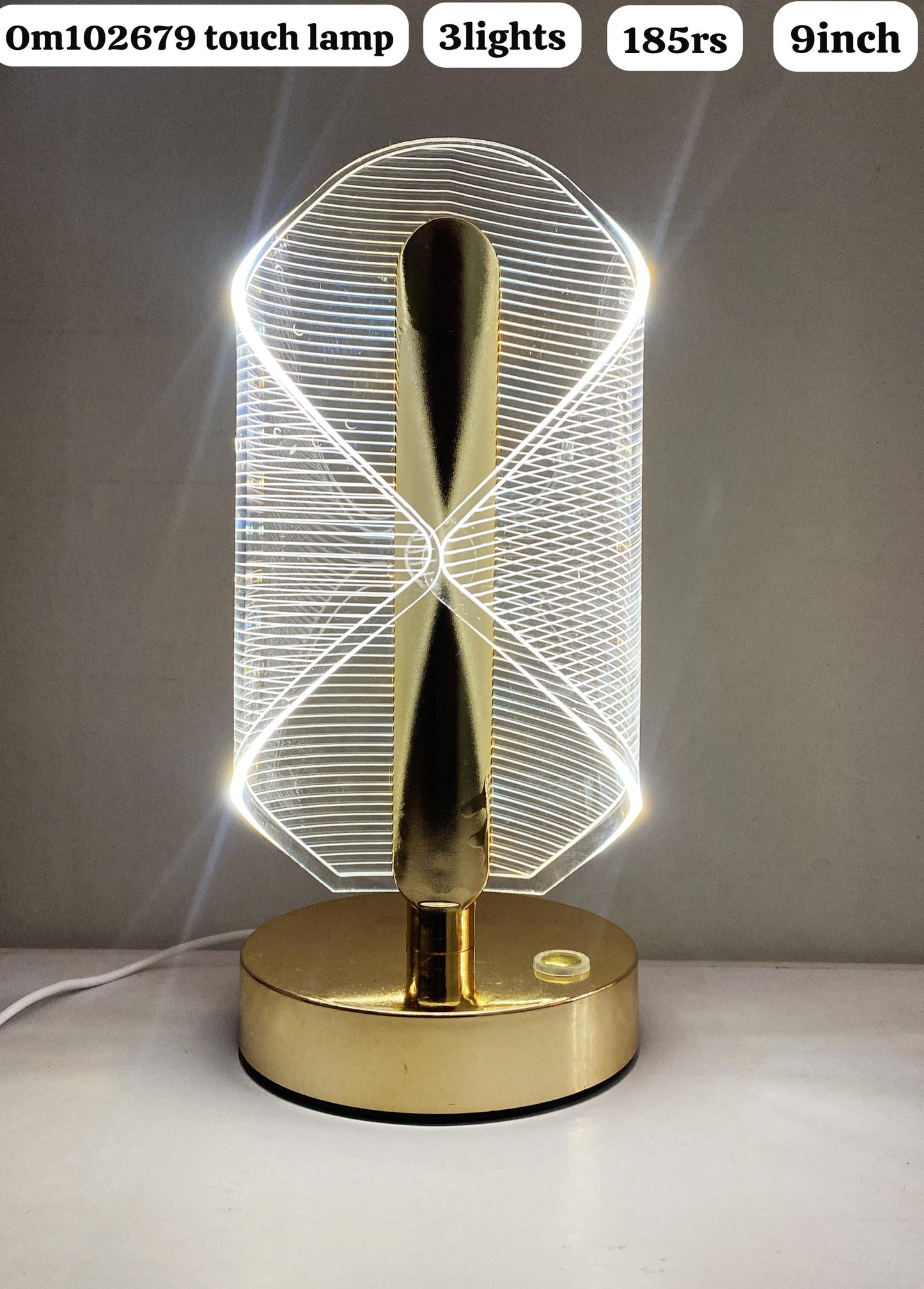 102679& touch lamp 3light(9inch)