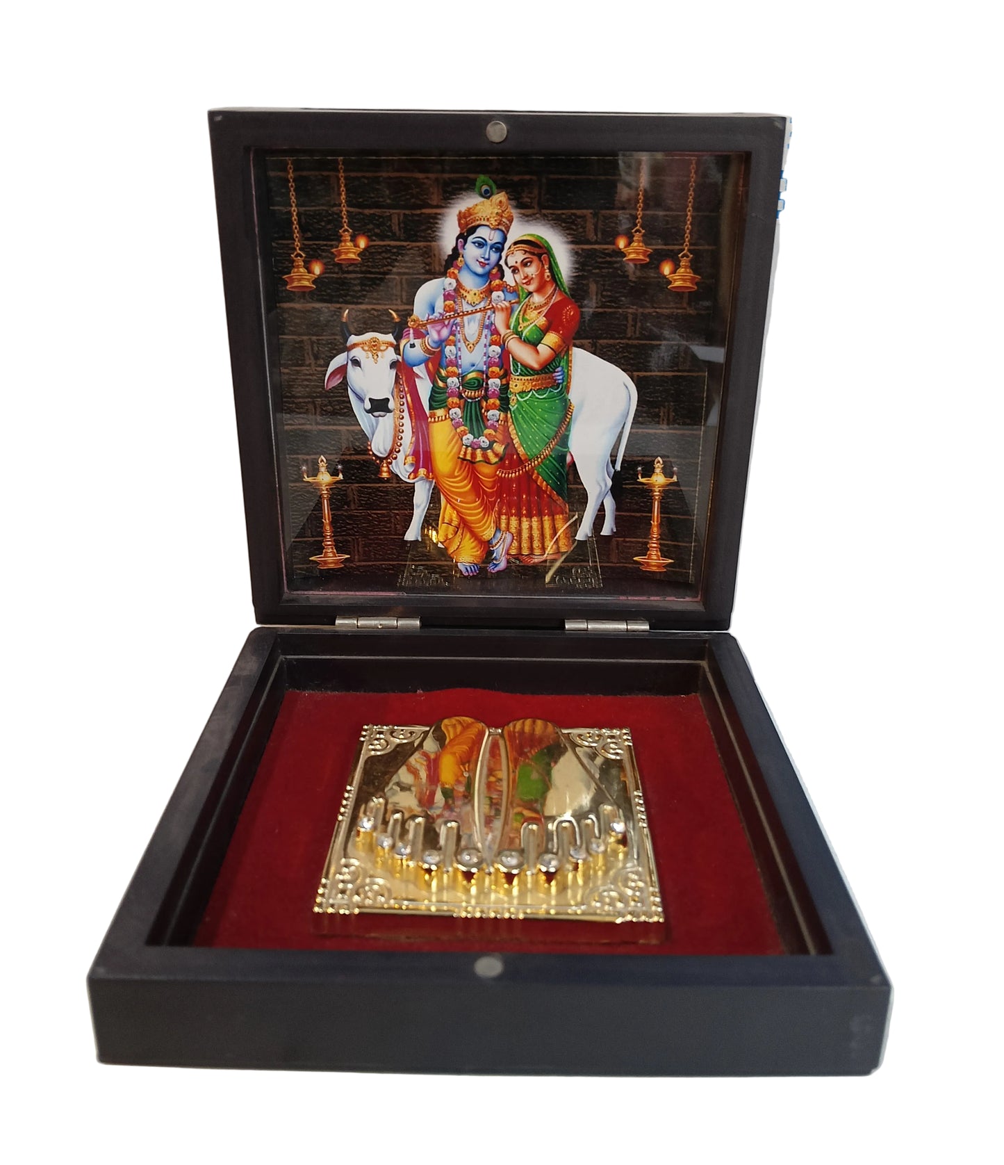 Charan paduka Radha Krishna (4.5x4.5inch)