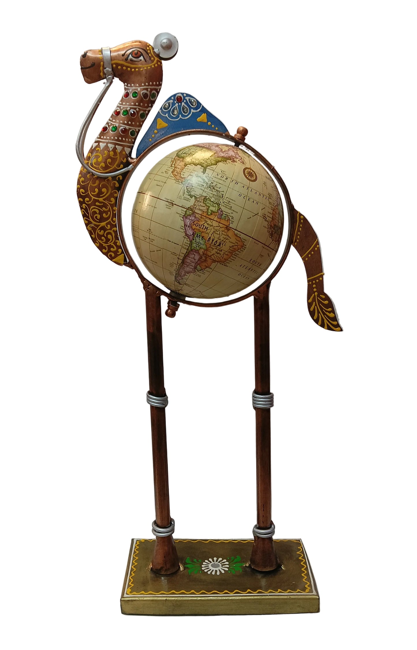 4991 Metal camel Globe (19inch)
