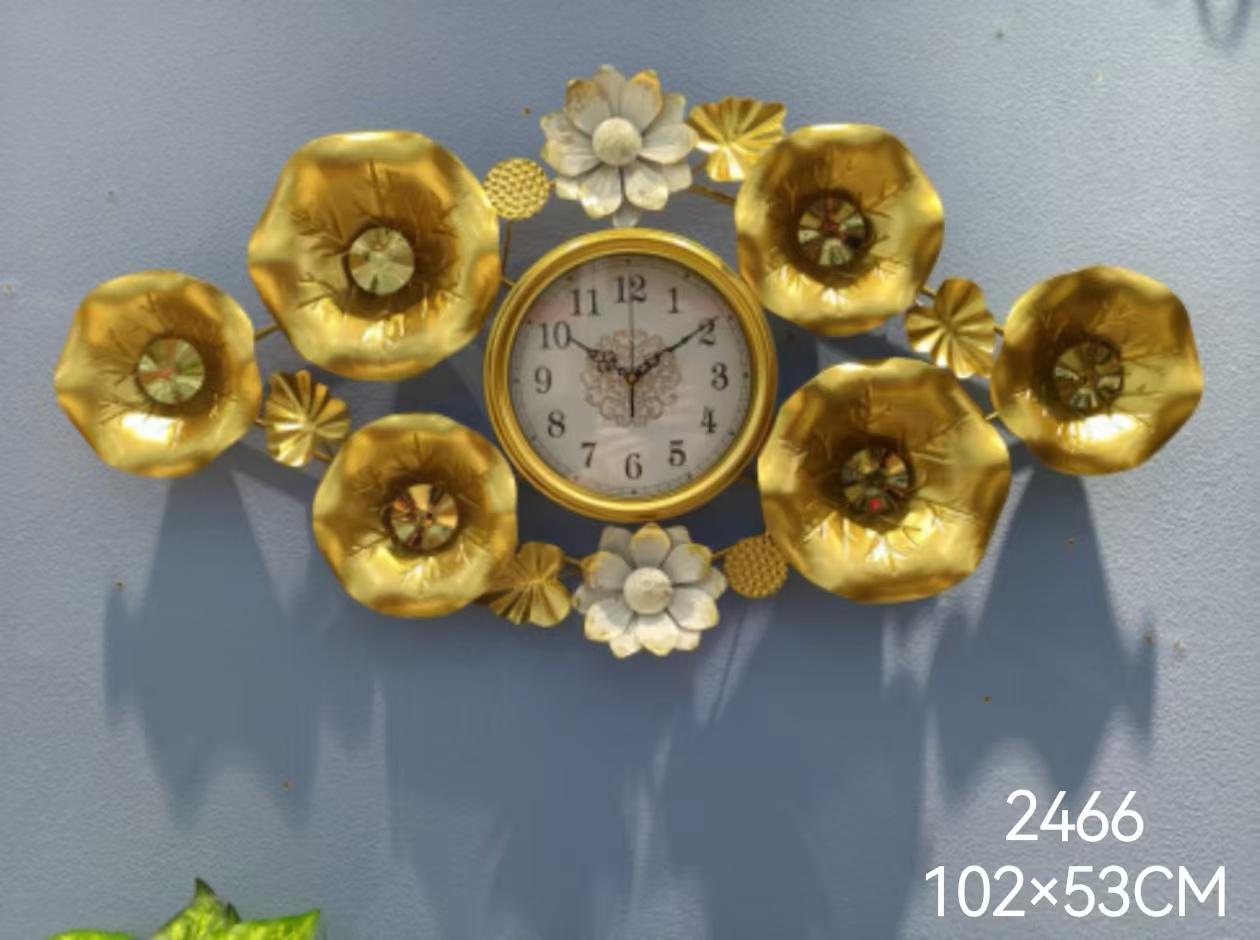 2466 metal clock ( 102x53cm )