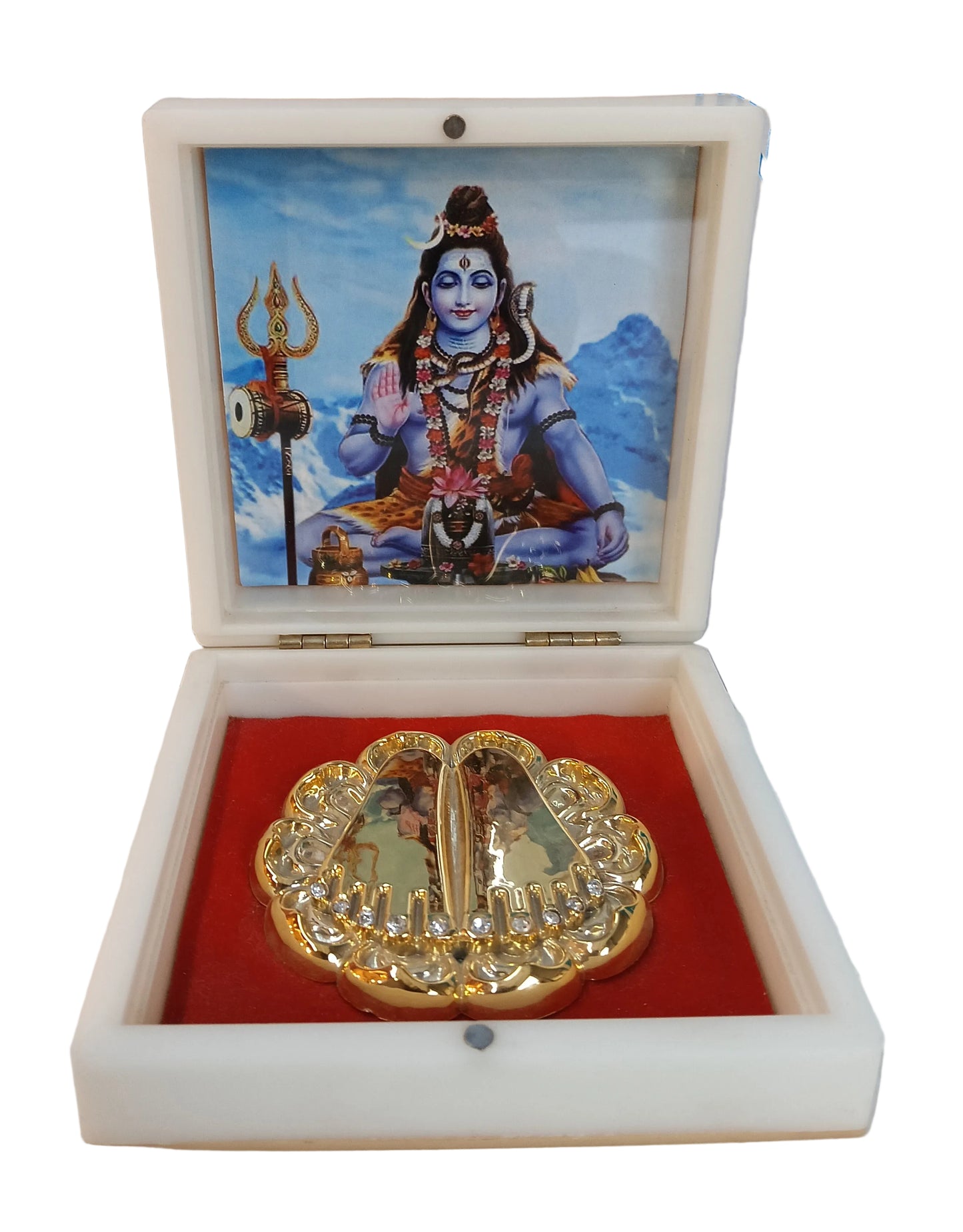 Charan paduka Har har mahadev (4.5x4.5inch)