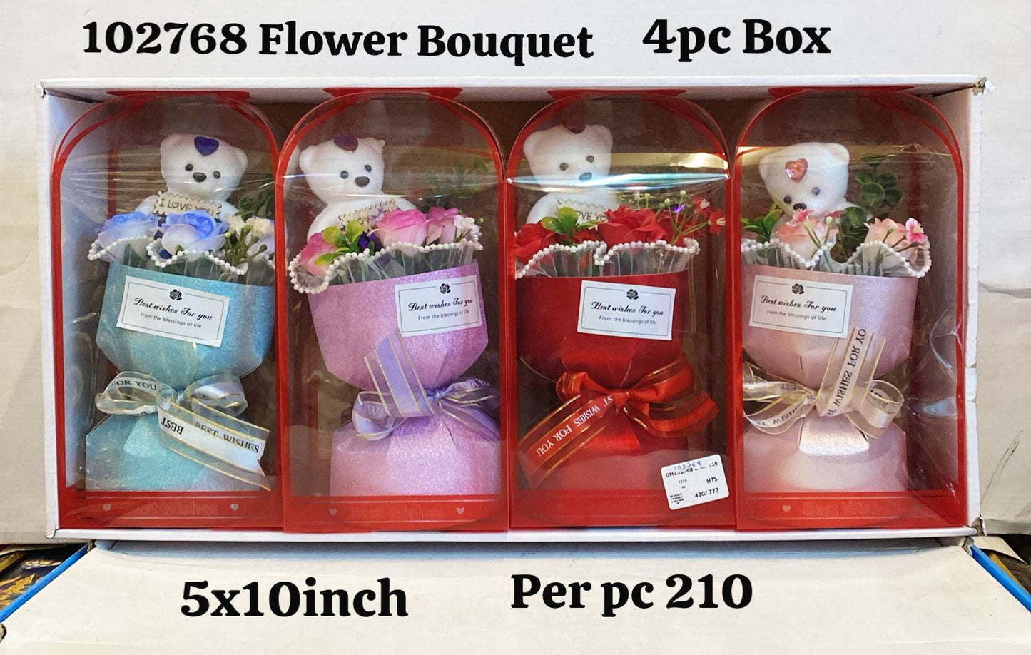 102768 flower bouquet 5pc box(5x10inch)