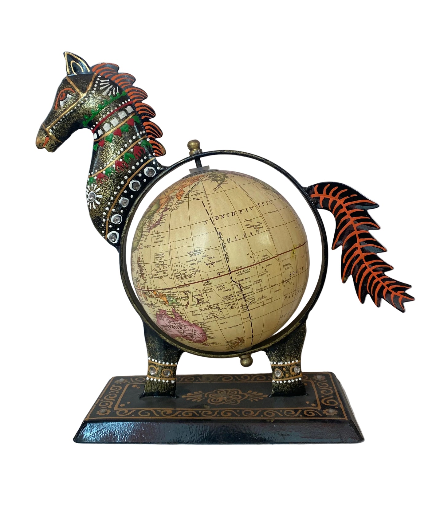 4025 Metal Horse clock( 10.5x9inch)