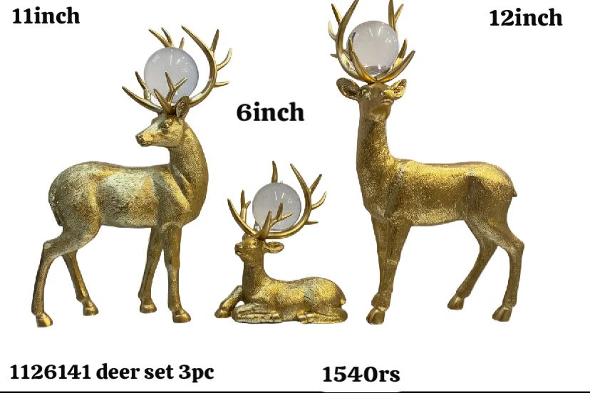 1126141 3pc deer set(12inch)
