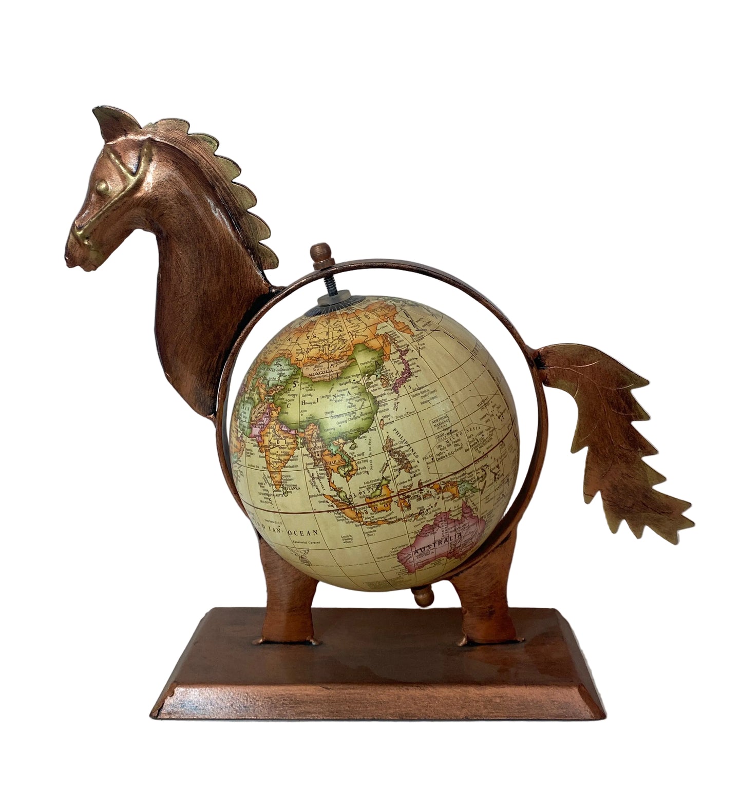 4020 Metal Horse Globe (10x11inch)