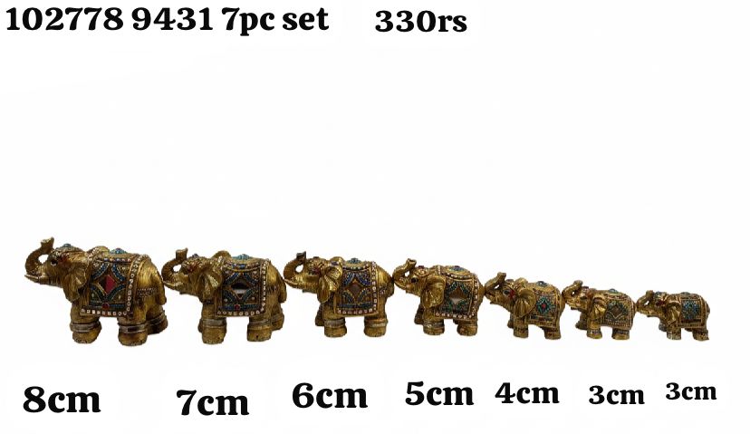 102778 elephant 7pc set(8cm)