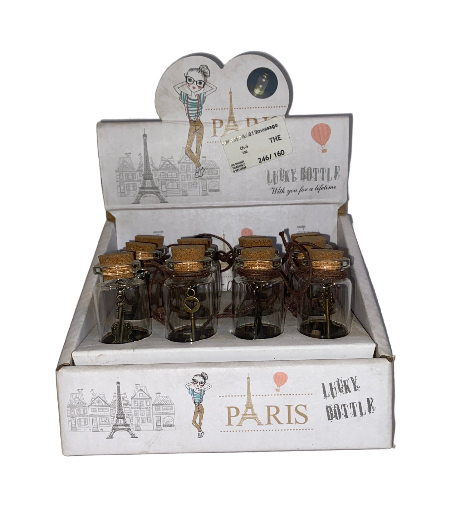 Om4290 Message bottle 12pc box ( 3inch )