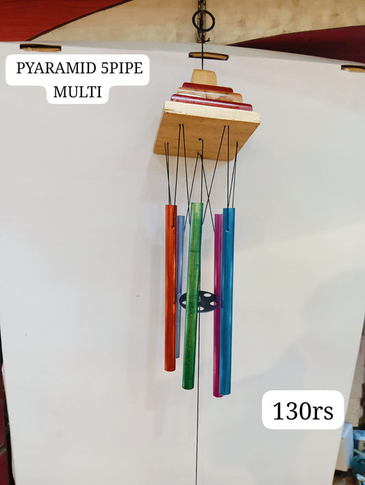 Pyarmid 5pipe multi Colour windchain(14inch)