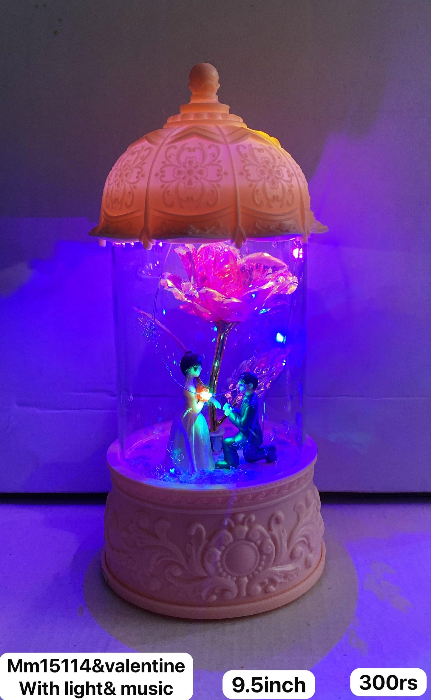 15114 light velentine light with music (9.5inch)