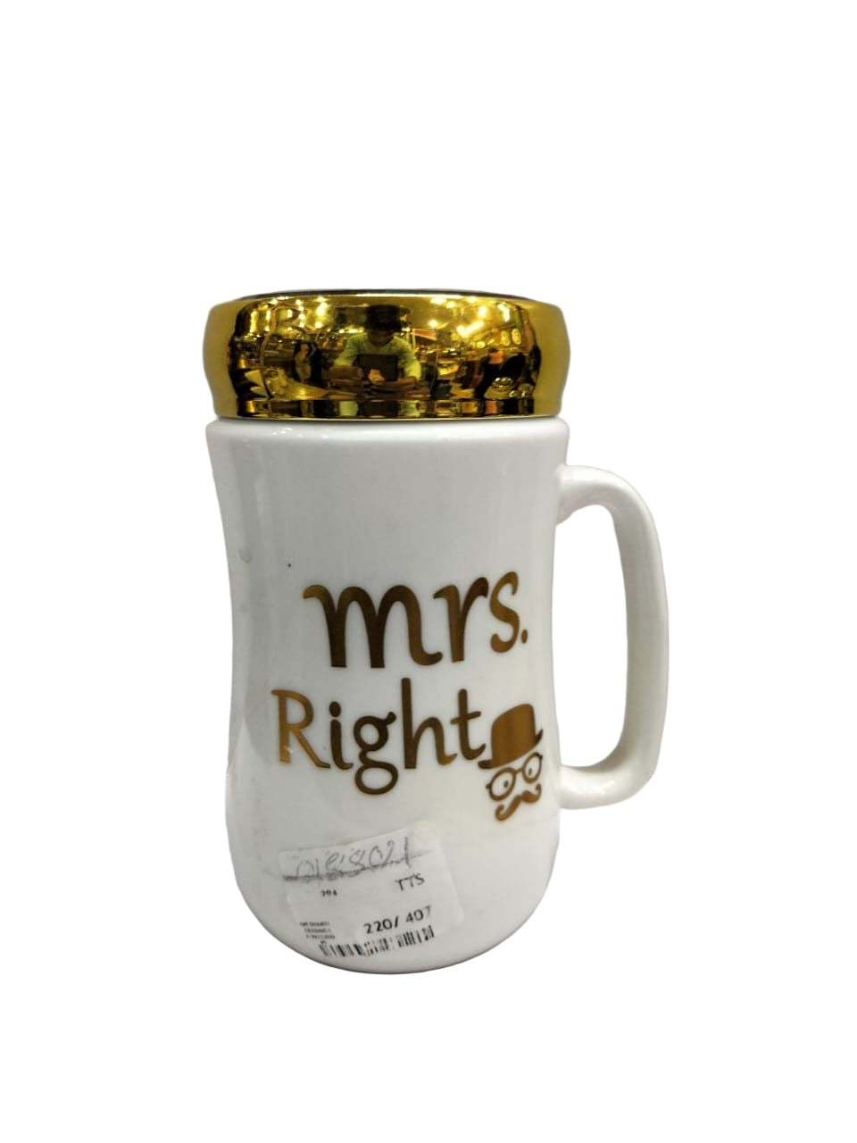 0188021 Mrs. Right mirror mug ( 6inch )