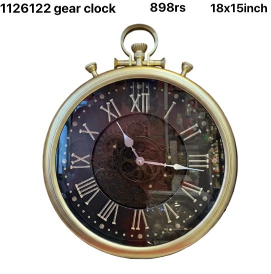 1126122 gear clock(18x15inch)
