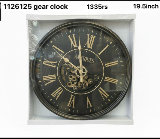 1126125 gear clock(19.5inch)