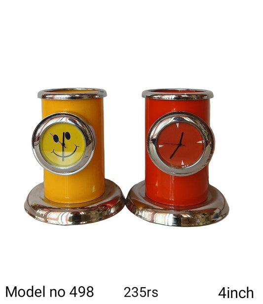 Pen stand with clock Model no 498 (4inch)