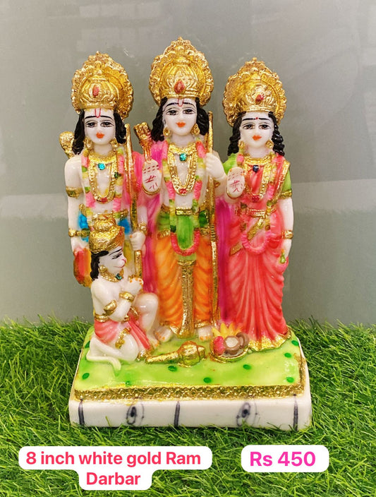 8inch colour gold Ram darbar