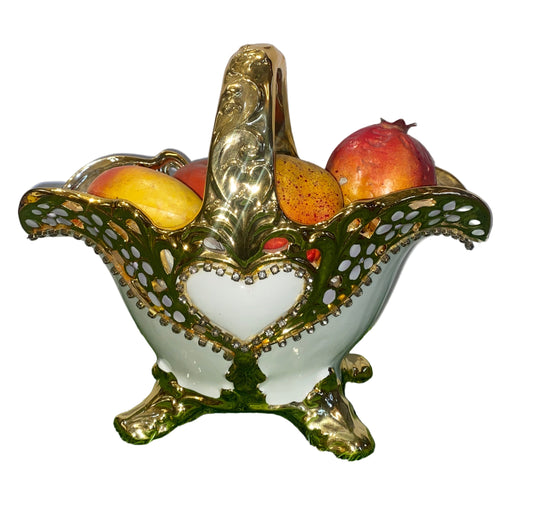 Basket ceramic 8.5x10inch