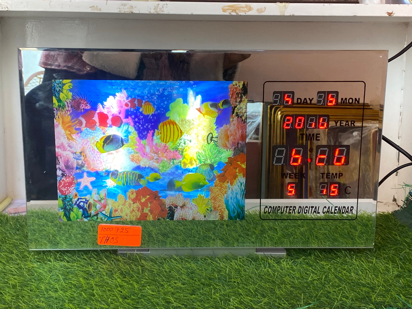 1000725 Aquarium with Digital clock (10x16.5inch)