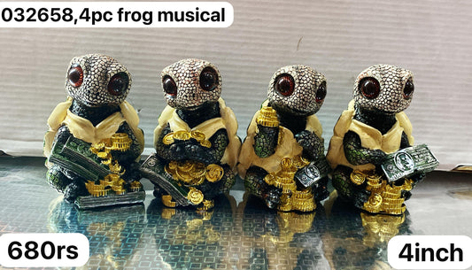 032658 4pc frog musical (4inch)