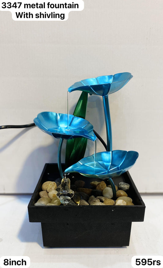 3347 metal fountain with shivling (8inch)