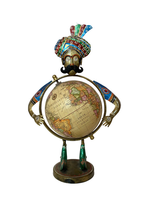 M 5089 Man Metal Globe (9x13inch)