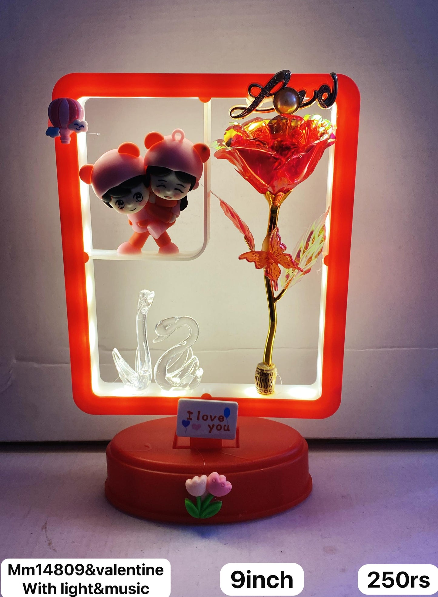 14809 velentine light with music (9inch)