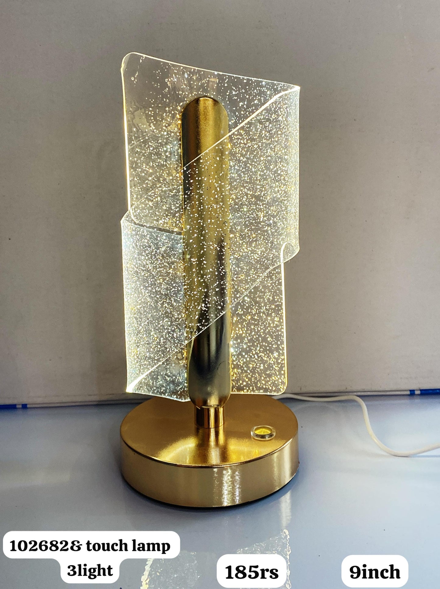 102682& touch lamp 3lights(9inch)