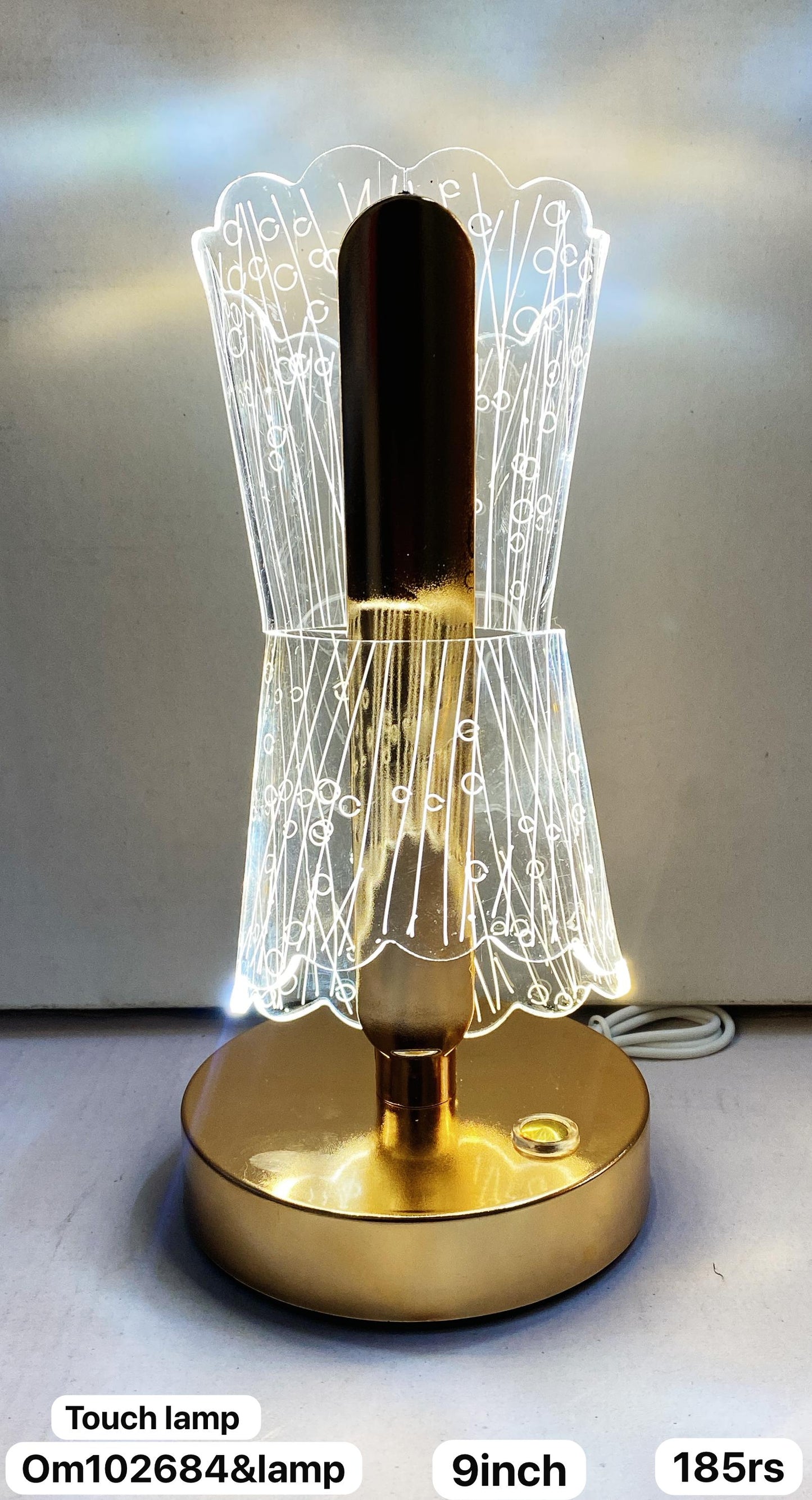 102684& touch lamp 3light(9inch)