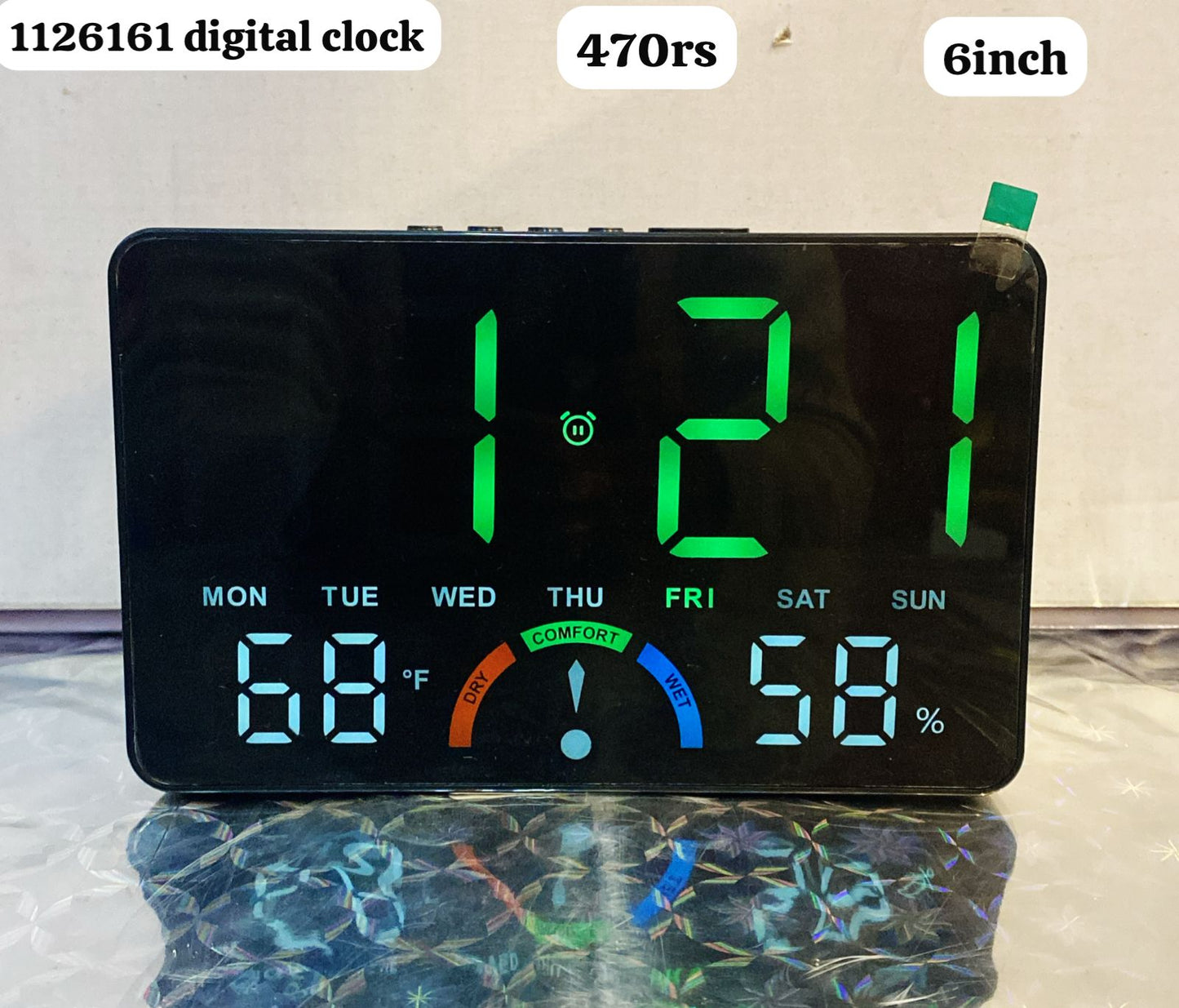 1126161 digital clock (6inch)