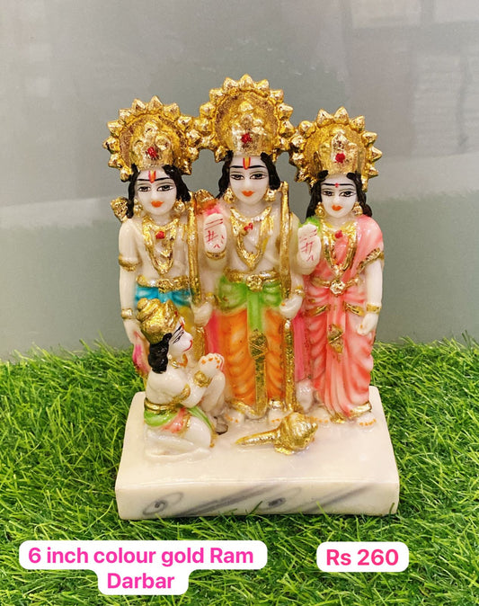 6inch colour gold Ram darbar