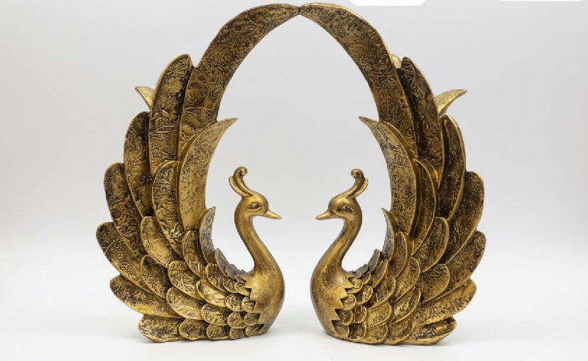 6no pecock with flower pot(11.5inch)