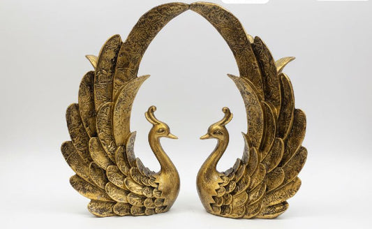6no pecock with flower pot(11.5inch)
