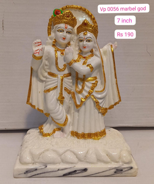 Vp0056 marbal god Radha krishn ( 7inch)