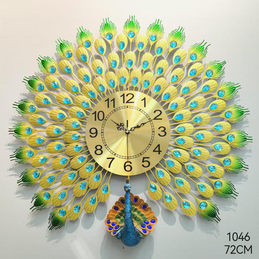 62667 metal peacock clock ( 72cm )