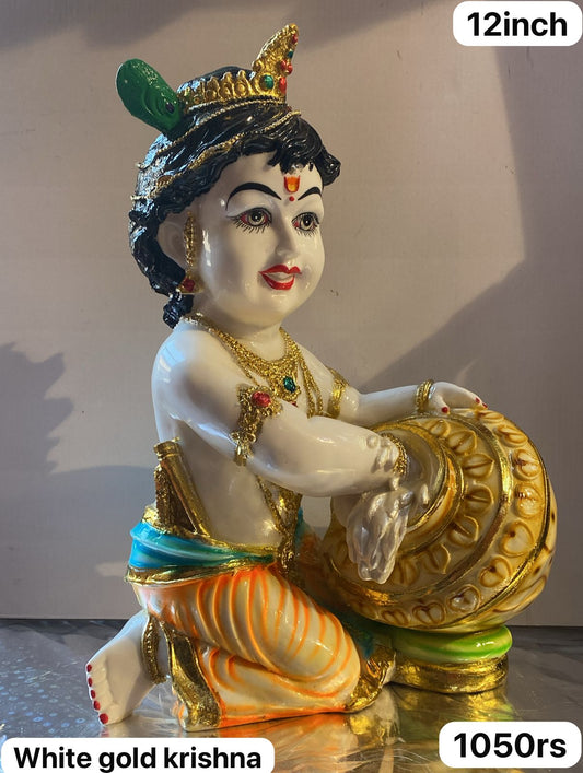 White gold krishna ( 12inch )