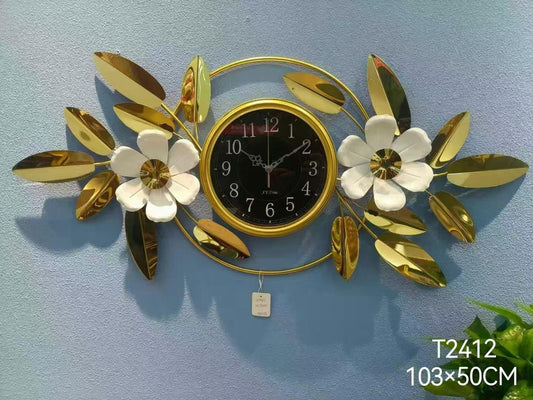 T2412 metal clock ( 103x50cm )