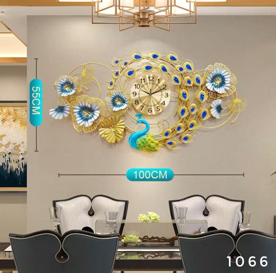 62663 & 1066 peacock metal clock ( 100x55cm )