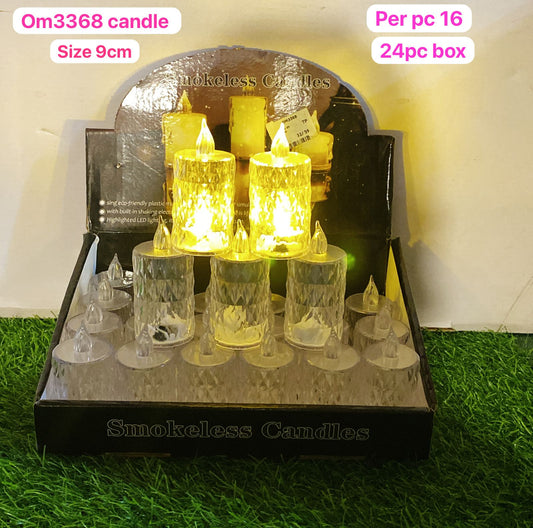 Om3368 candle 9cm ( 24pc box )