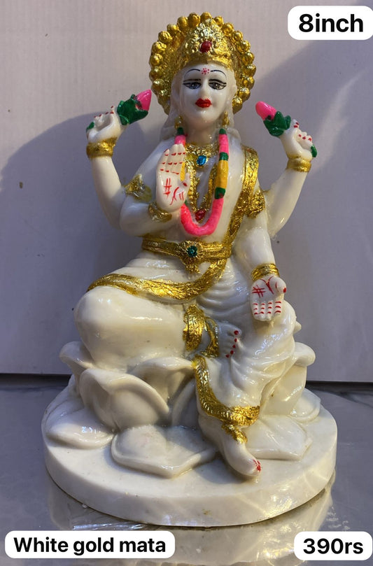 8inch white gold Laxmi