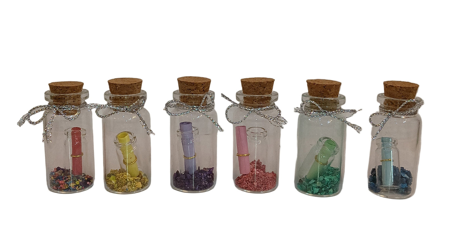 Om1001 Message bottle 6pc box ( 2inch )