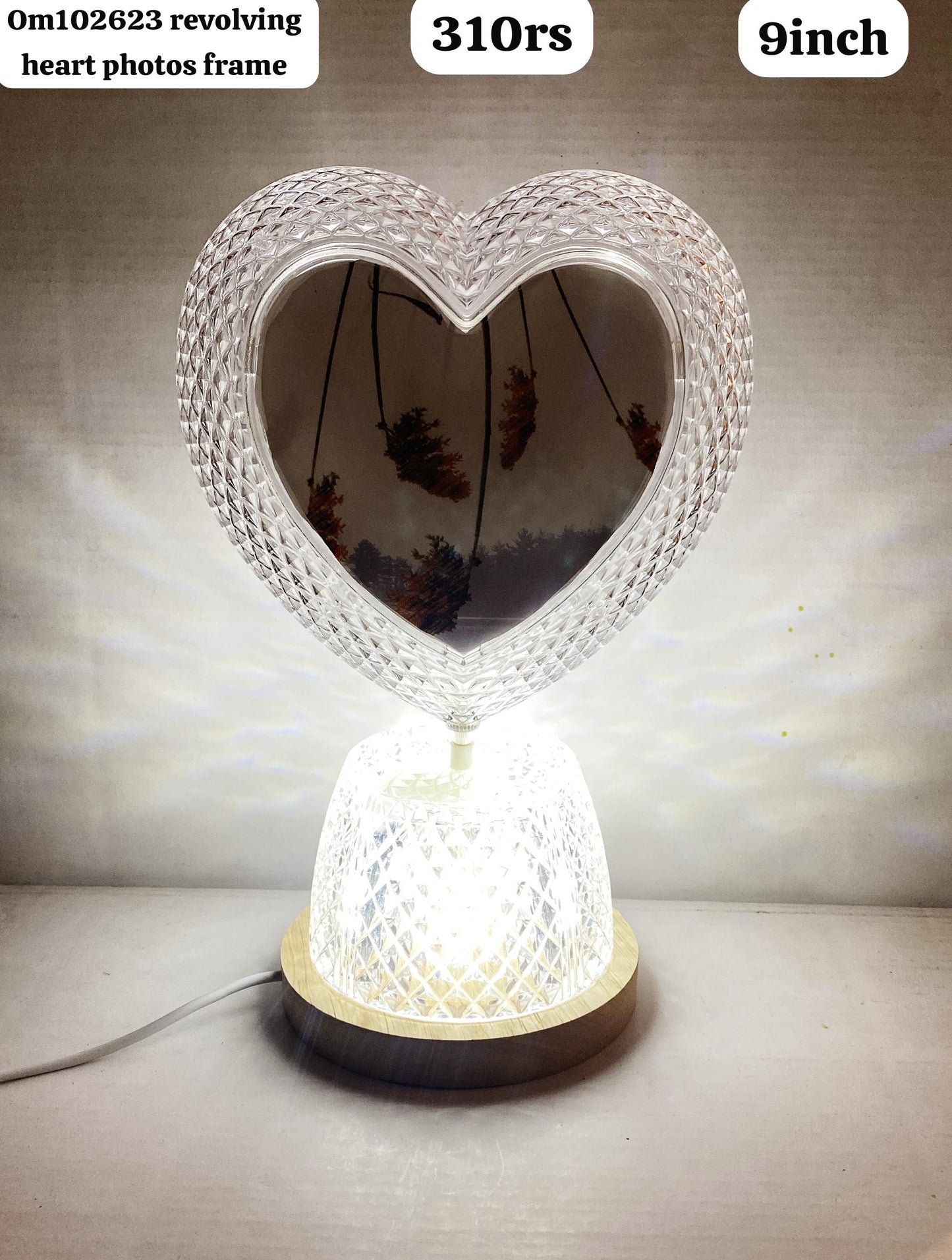 102623 Revolving Led photo frame (9inch)