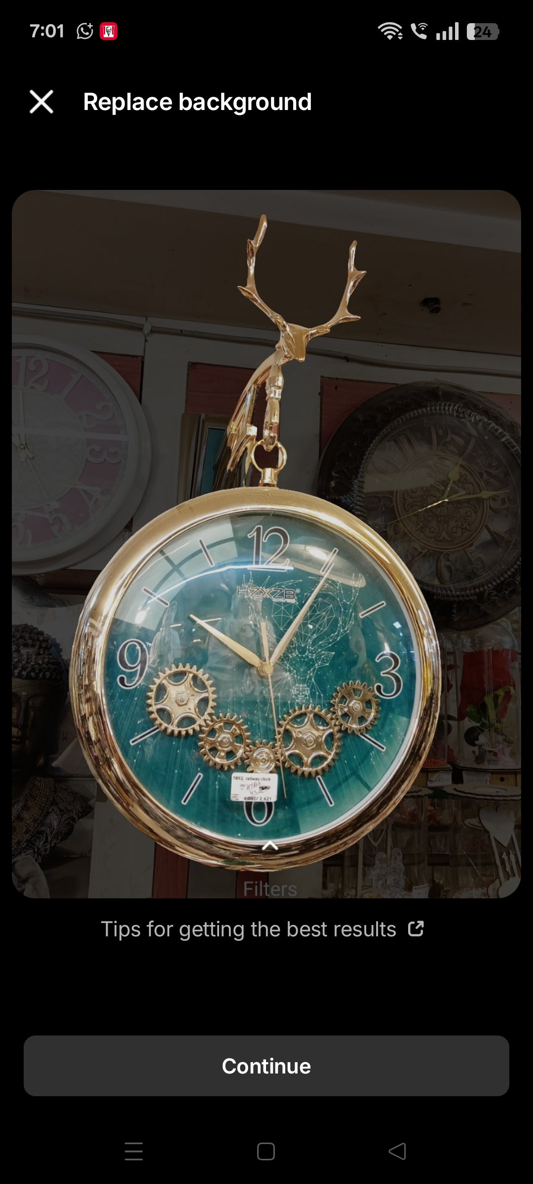 7852 Railway clock ( 21inch)