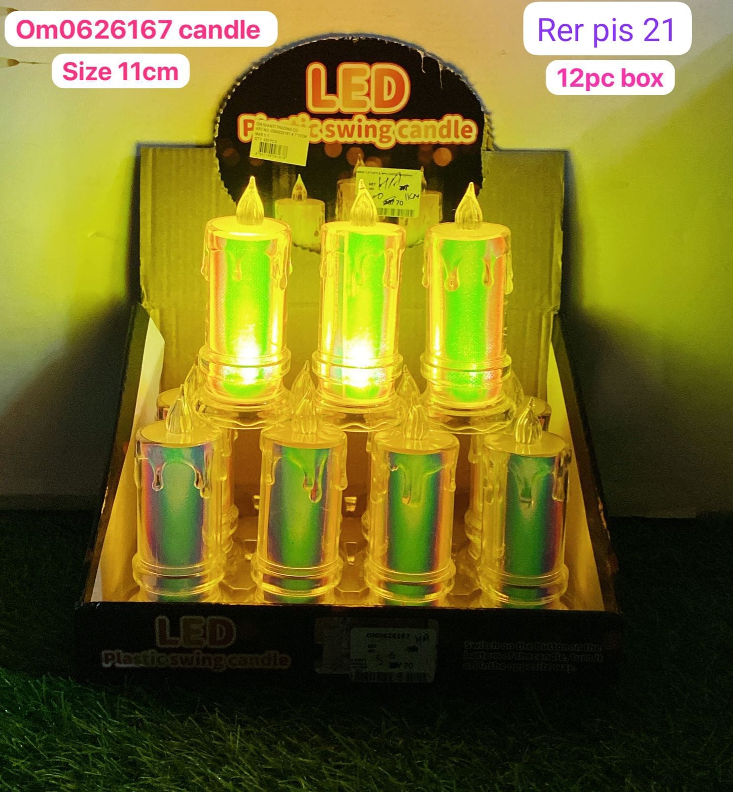 Om0626167 candle 11cm ( 12pc box )