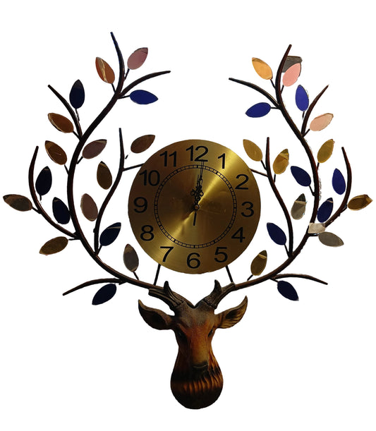 3625 Metal Deer clock (26inch)