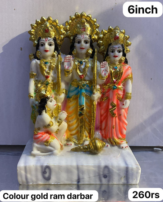 6inch colour gold Ram darbar