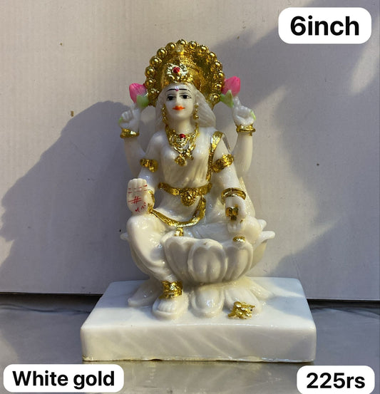 6inch white gold Laxmi